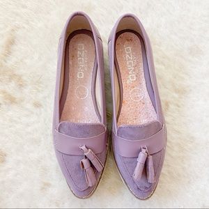 Capa de Ozono Lavender velvet loafers